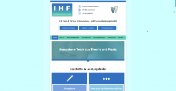 Screenshot der Website: IHF Felde & Partner Unternehmens- und Personalberatungs GmbH