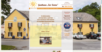 Screenshot Website: Gasthaus: Zur Sonne | Graz Gösting | Gertrude Kristandl