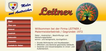 Screenshot Website Maler Leitner Peggau
