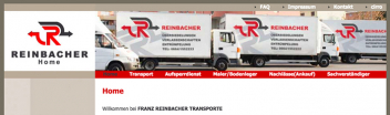 Screenshot Website Transporte Reinbacher