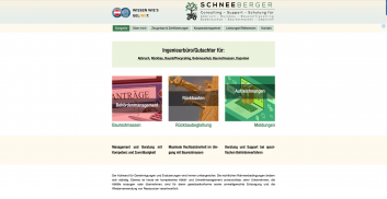 Screenshot Website: Ingenieurbüro/Gutachter Schneeberger